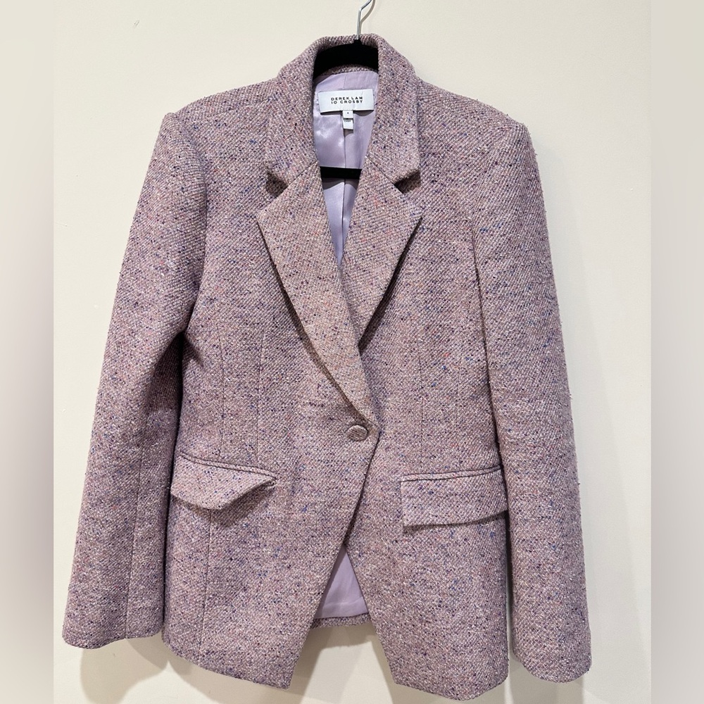 Derek Lam Light Pink Tweed Blazer Noah single breasted - Picture 5 of 7
